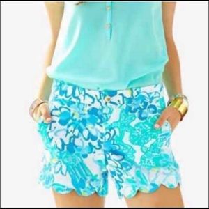 Lilly Pulitzer Scalloped Buttercup Shorts 00
